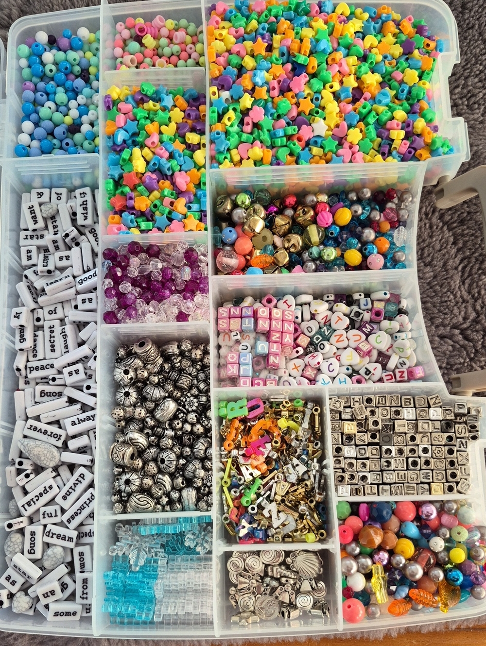 Clear Plastic Jewelry Bead Storage Organizer – Multicolor Bead Tray